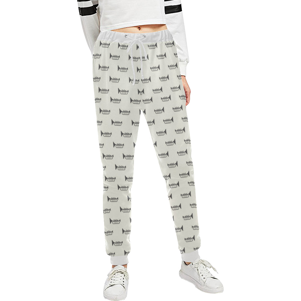 Trumpet Pattern Themed Print Unisex Sweatpants