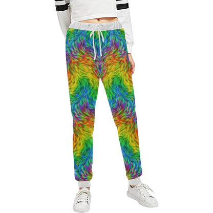 Rainbow Fur Design Print Unisex Sweatpants