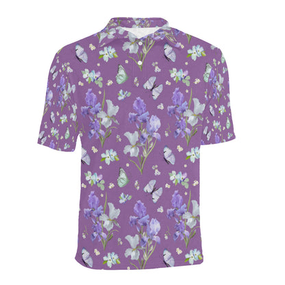 Iris Pattern Print Design IR09 Men Polo Shirt