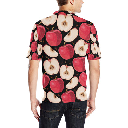 Apple Pattern Print Design AP02 Men Polo Shirt