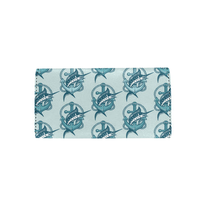 Swordfish Pattern Print Design 03 Women's Trifold Wallet