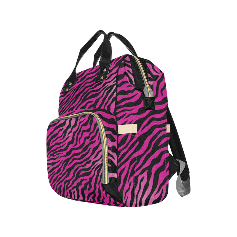 Pink Zebra Diaper Bag Backpack