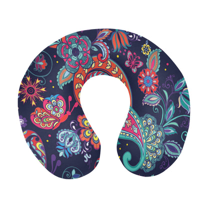 Paisley Boho Pattern Print Design A06 U-Shaped Travel Neck Pillow