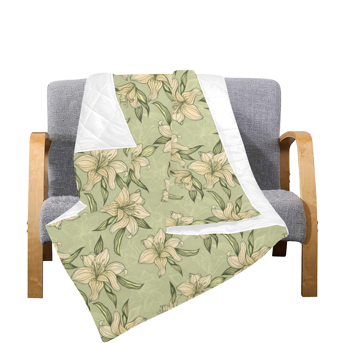 Lily Pattern Print Design LY06 Premium Quilt