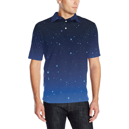Night sky Pattern Print Design A01 Men Polo Shirt