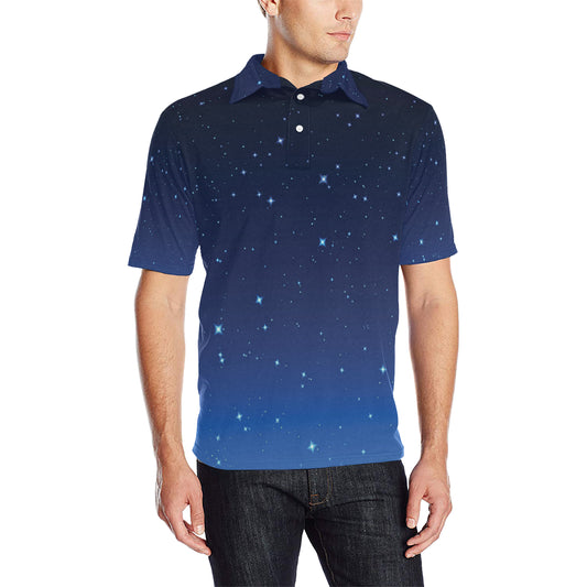 Night sky Pattern Print Design A01 Men Polo Shirt