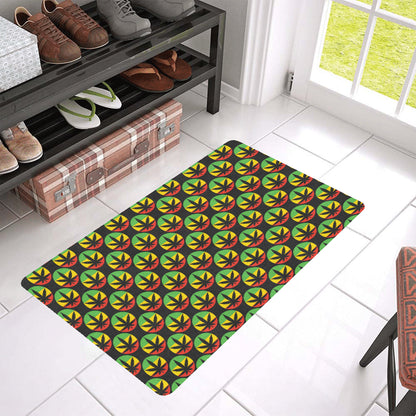 Rasta Reggae Color Design Rubber Doormat
