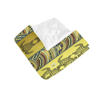 Polynesian Turtle Hawaiian Design Print Premium Quilt