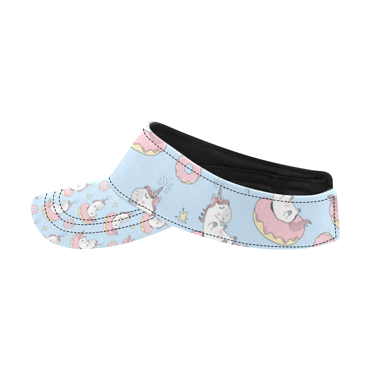 Donut Unicorn Pattern Print Design DN014 Unisex Sun Visor