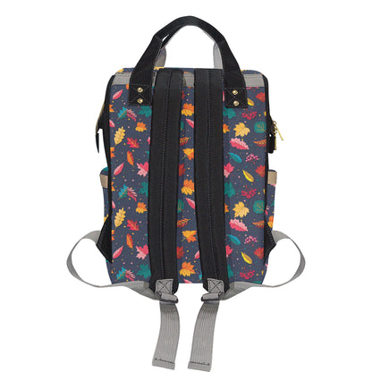 Elm Leave Colorful Print Pattern Diaper Bag Backpack