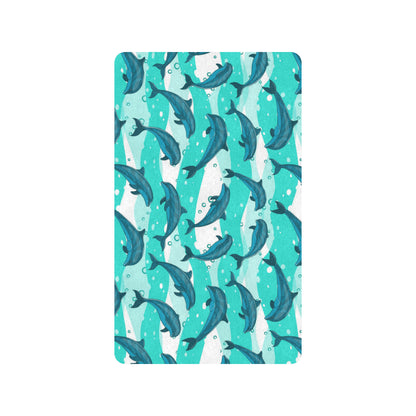 Dolphin Design Print Pattern Rubber Doormat