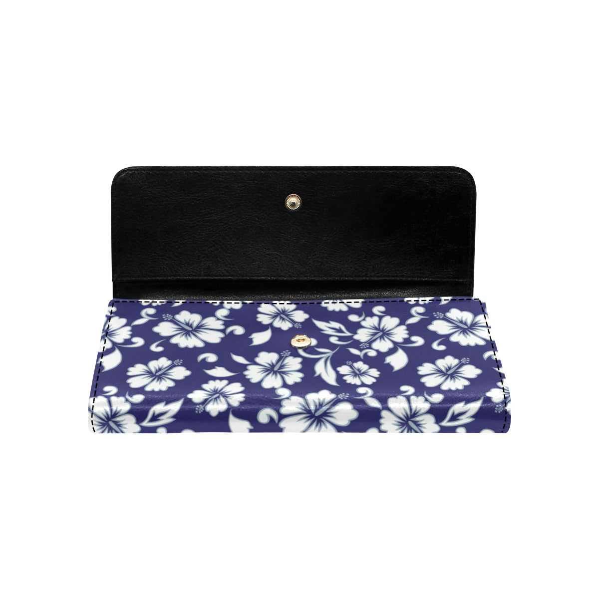 Hibiscus Pattern Print Design HB010 Women's Trifold Wallet