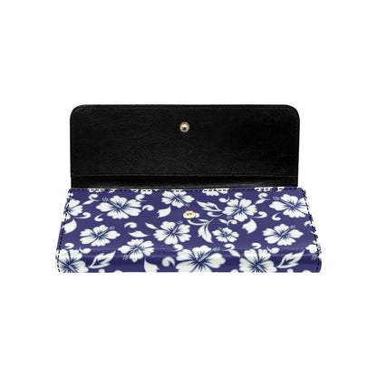 Hibiscus Pattern Print Design HB010 Women's Trifold Wallet