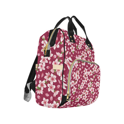 Cherry Blossom Pattern Print Design CB06 Diaper Bag Backpack