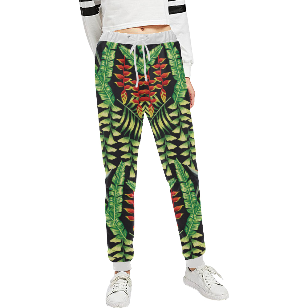 Hawaiian Flower Tropical Palm Leaves Unisex Sweatpants