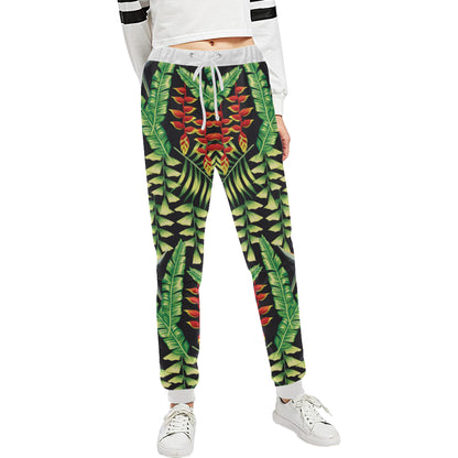 Hawaiian Flower Tropical Palm Leaves Unisex Sweatpants