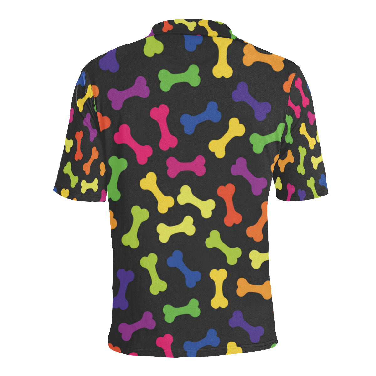 Dog Bone Neon Color Pattern Print Design 02 Men Polo Shirt