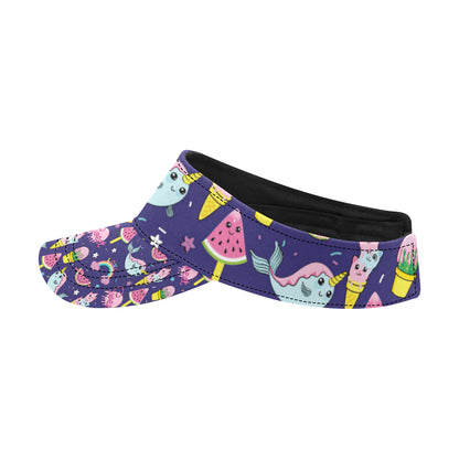Narwhal Cute Pattern Print Design 02 Unisex Sun Visor