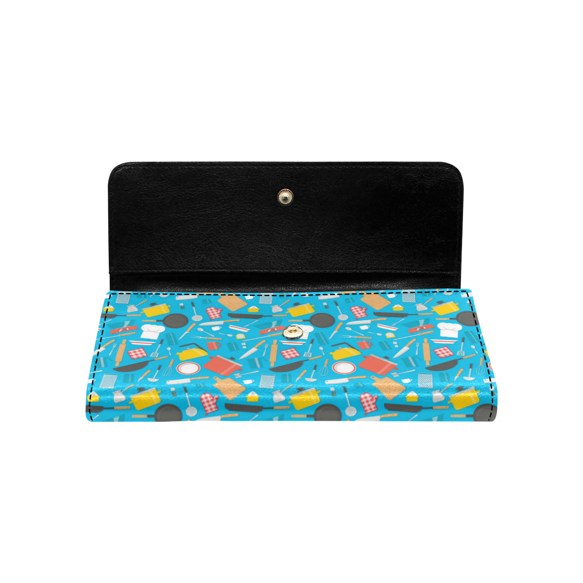 Cooking Kitchen Tools Pattern Print Design 03 Women's Trifold Wallet