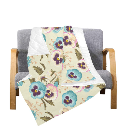 Pansy Pattern Print Design A02 Premium Quilt