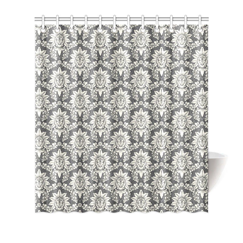 Damask Elegant Print Pattern Shower Curtain