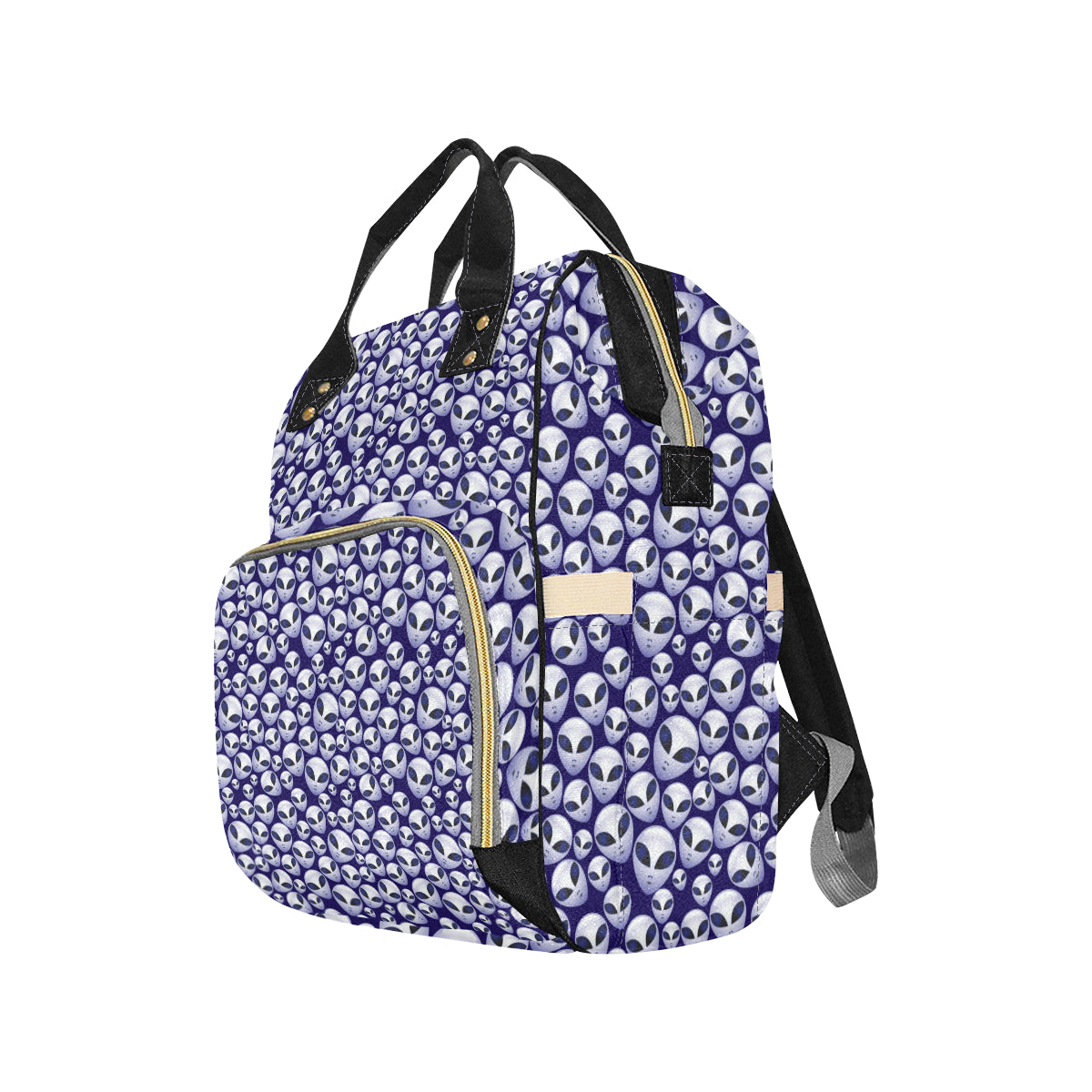 Alien Head Extraterrestrial Diaper Bag Backpack