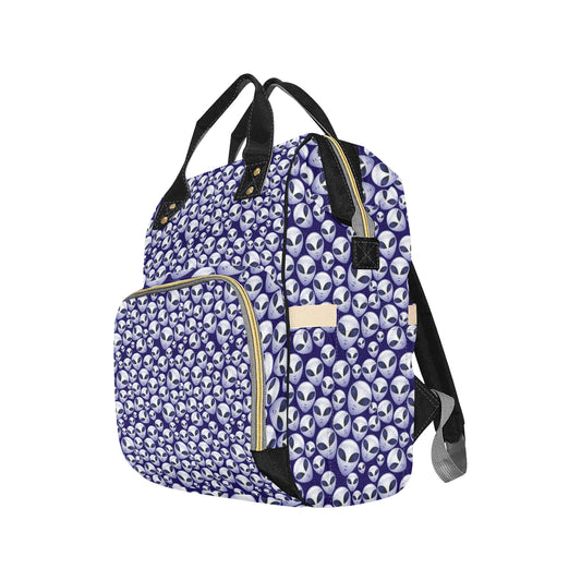 Alien Head Extraterrestrial Diaper Bag Backpack