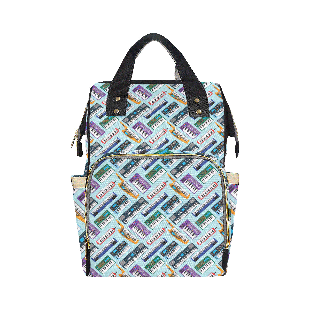 Synthesizer Pattern Print Design 02 Diaper Bag Backpack
