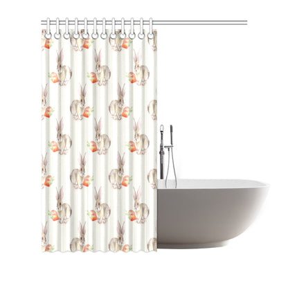 Rabbit Pattern Print Design 01 Shower Curtain