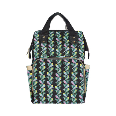 Budgerigar Pattern Print Design 03 Diaper Bag Backpack