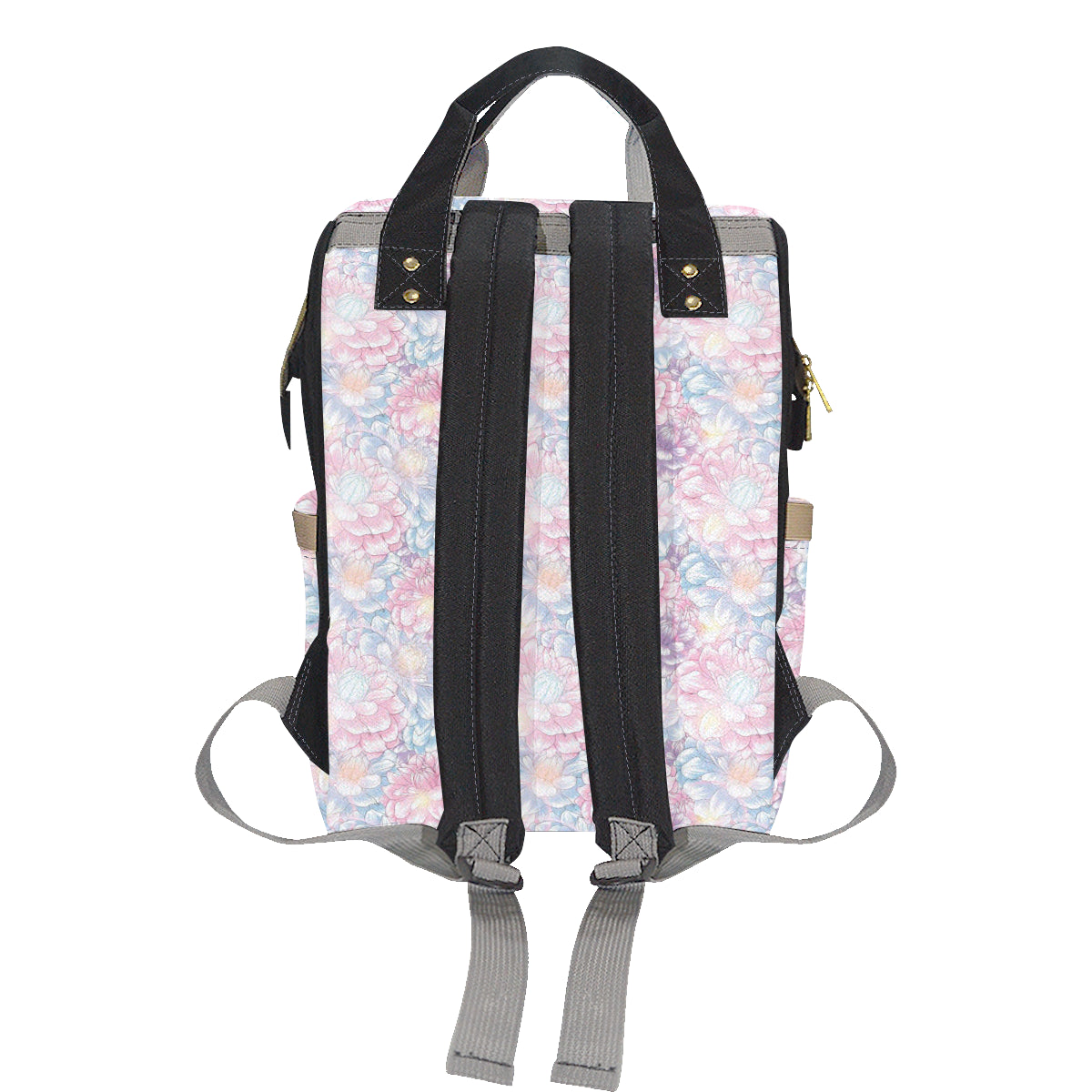 Dahlia Pattern Print Design 01 Diaper Bag Backpack
