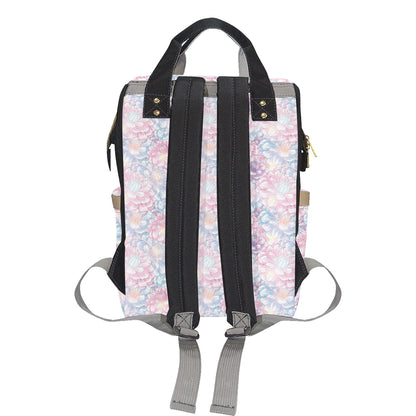 Dahlia Pattern Print Design 01 Diaper Bag Backpack