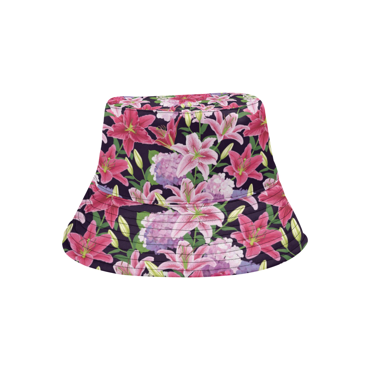 Lily Pattern Print Design LY017 Unisex Bucket Hat