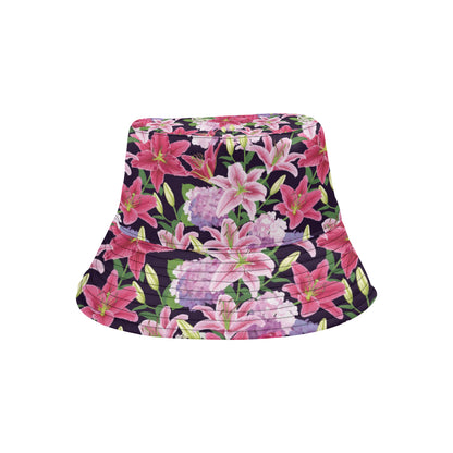 Lily Pattern Print Design LY017 Unisex Bucket Hat