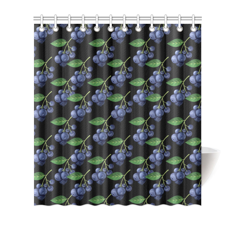 Blueberry Pattern Print Design BB01 Shower Curtain