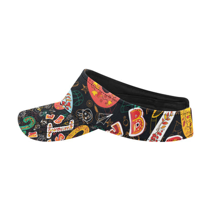 Number Pattern Print Design A03 Unisex Sun Visor