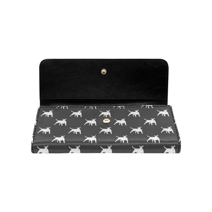 Bull Terriers Pattern Print Design 02 Women's Trifold Wallet