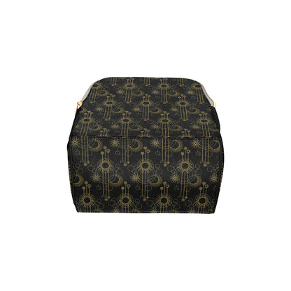 Moon Boho Style Pattern Print Design 01 Diaper Bag Backpack