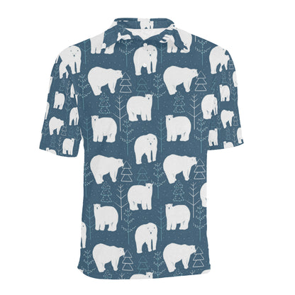 Polar Bear Pattern Print Design A01 Men Polo Shirt