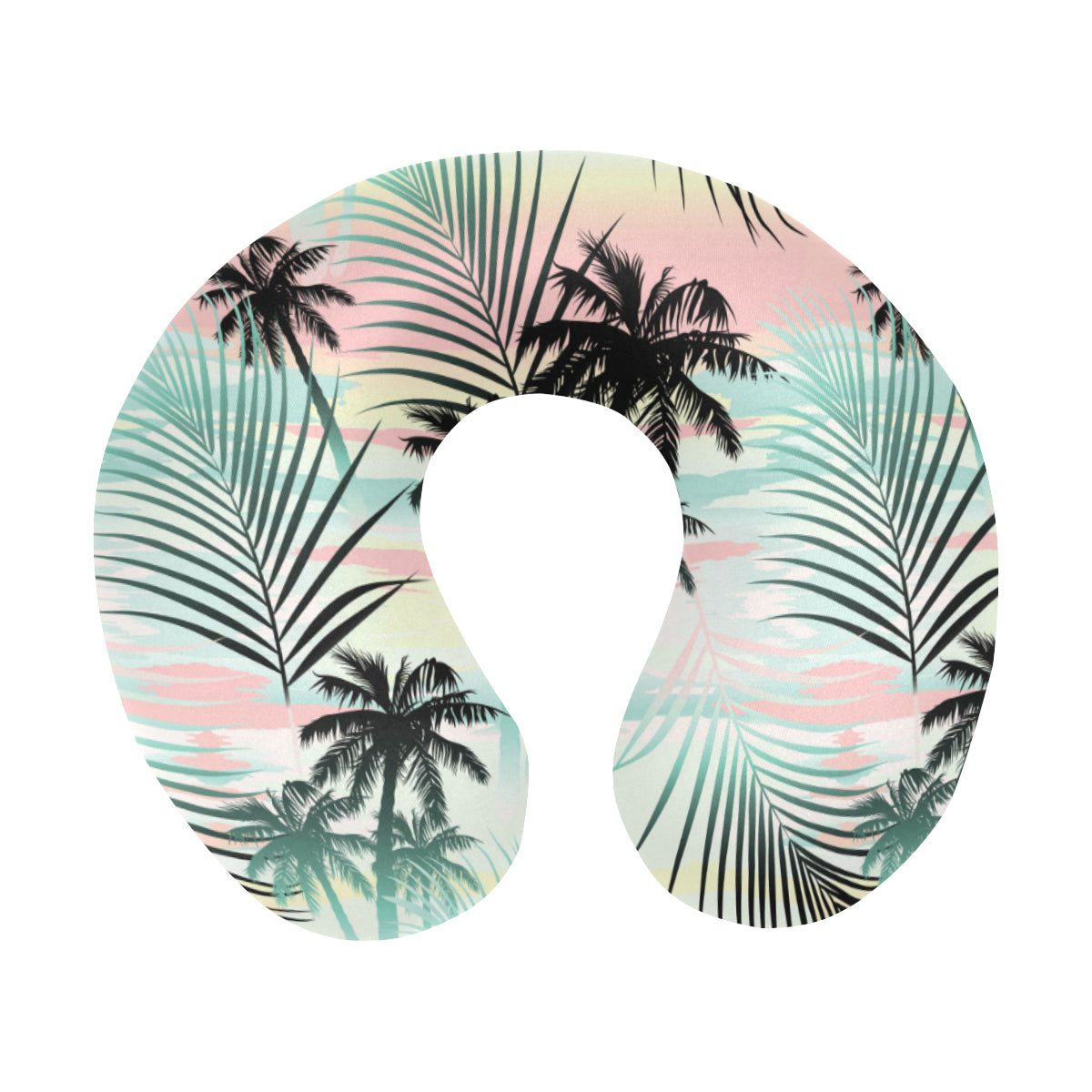 Palm Tree Pattern Print Design A03 U-Shaped Travel Neck Pillow