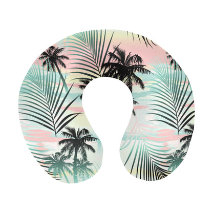 Palm Tree Pattern Print Design A03 U-Shaped Travel Neck Pillow