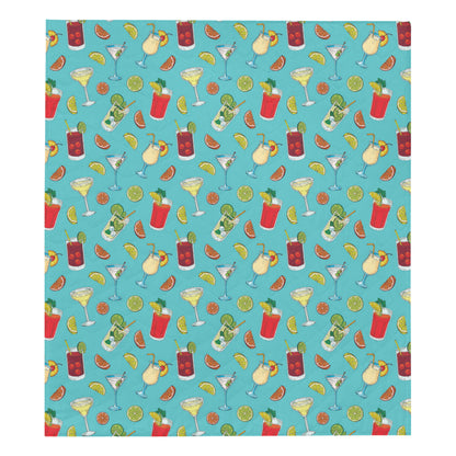 Cocktail Pattern Print Design 05 Premium Quilt