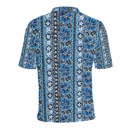 Hawaiian Themed Pattern Print Design H012 Men Polo Shirt