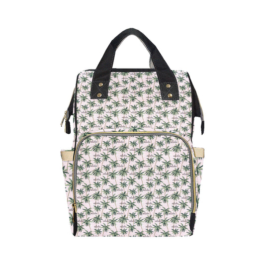 Aloha Beach Pattern Design Themed Print Diaper Bag Backpack