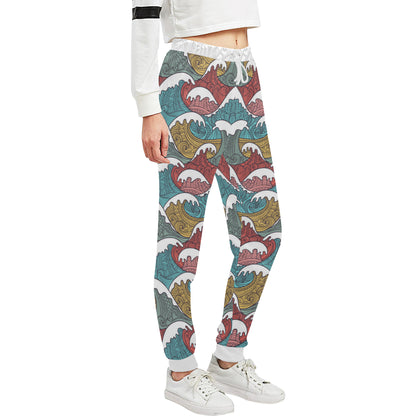 Tribal Wave Pattern Print Unisex Sweatpants