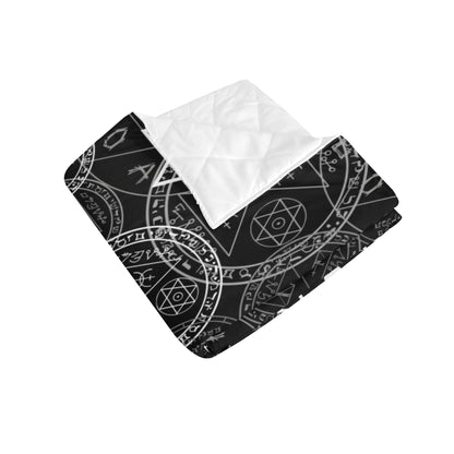 Pentagram Pattern Print Design A01 Premium Quilt