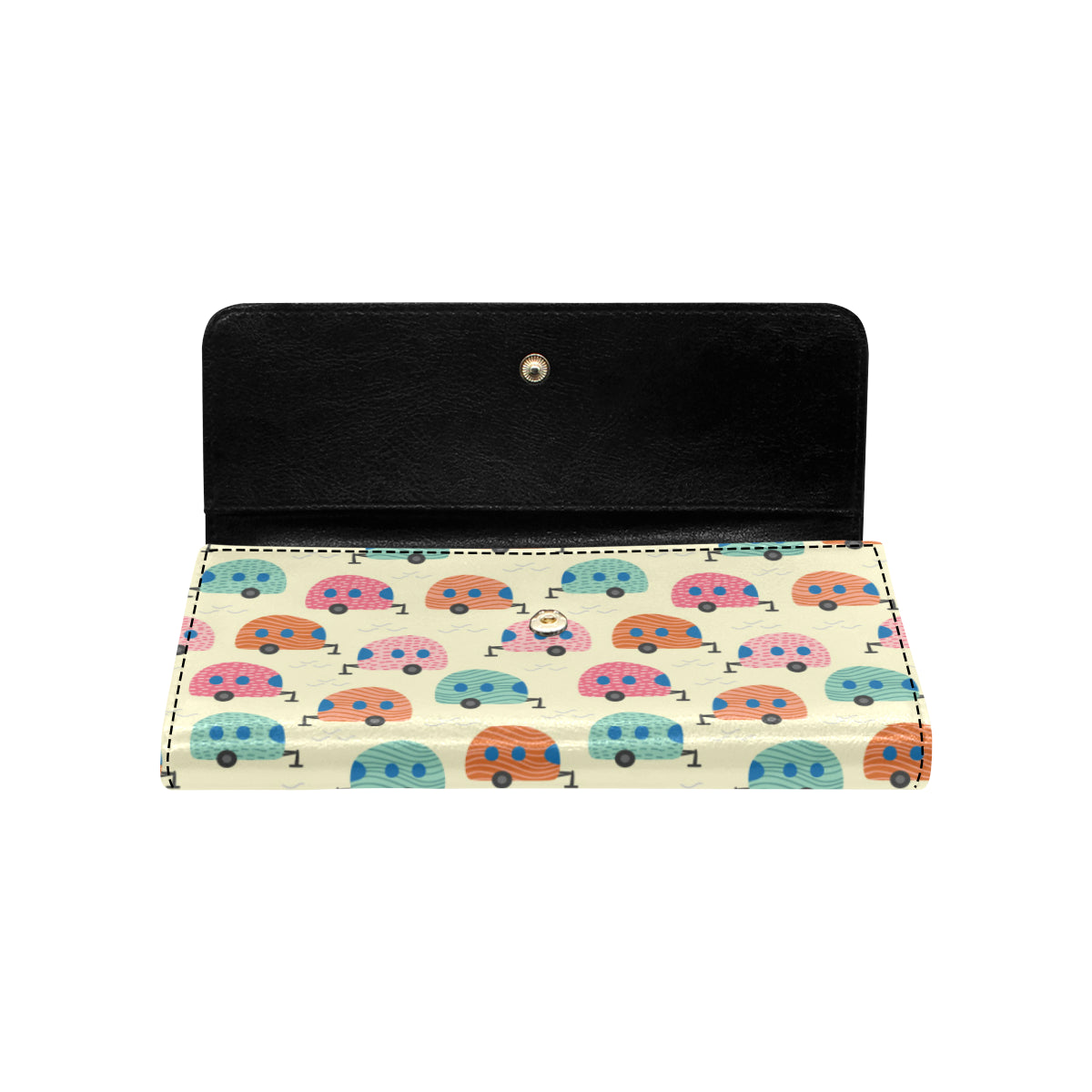 Camper Pattern Print Design 06 Women's Trifold Wallet
