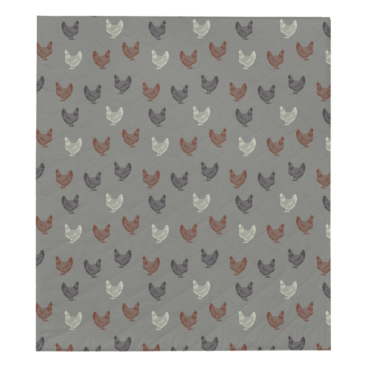 Chicken Pattern Print Design 01 Premium Quilt