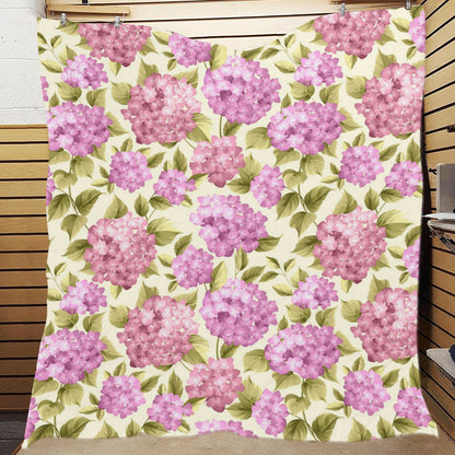 Hydrangea Pattern Print Design HD05 Premium Quilt