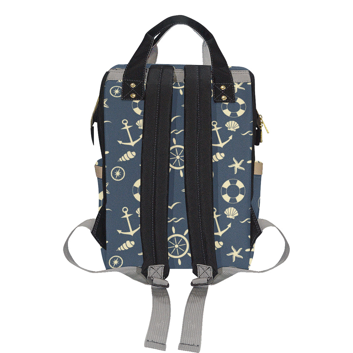 Nautical Pattern Print Design A01 Diaper Bag Backpack